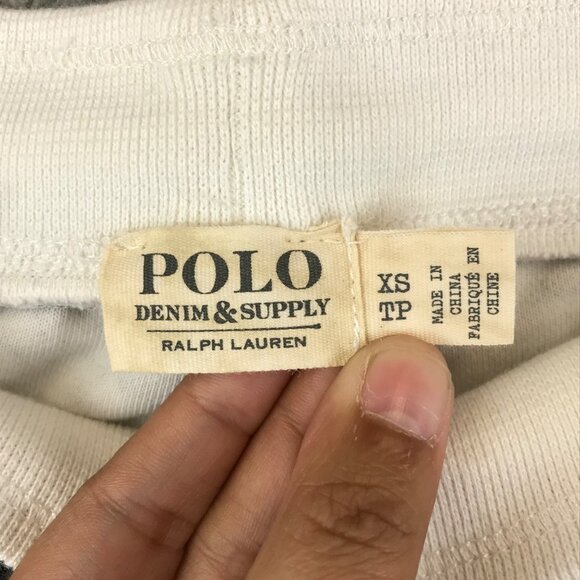 Polo Denim and Supply Women's Houndstooth Check Fleece String Banding XS - Picture 8 of 10